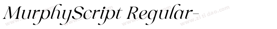 MurphyScript Regular字体转换